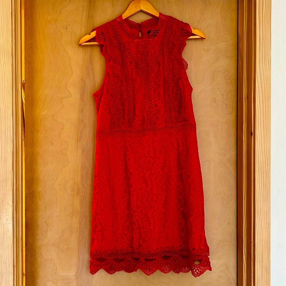 Red Lace Dress by Lulus